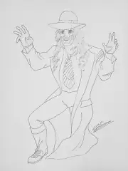 The Undertaker 11x17 ORIGINAL PEN & INK ILLUSTRATION By Luke Kororolowicz