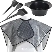 5Pcs Hair Dye Bowl and Brush Kit Hairdressing Cape Double-sided Coloring Comb Hair Salon Hairdressing for Women Men