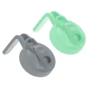 2Pcs Mason Jar Pour Spout Lid, Mason Jar Lids with Handle, Gray/Cyan
