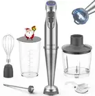1100W Immersion Hand Blender, Stainless Steel Stick Blender with 12-Speed & Turb