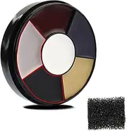 Go Ho Clown White Black Face Body Paint,6 Colors Wheel for Special Effects Zombie Makeup Kit,Halloween Professional Makeup Palettes with Sponge,Non Toxic