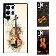 For Samsung S7 S8 S9 S10 S20 Plus Lite Anti scratch Cover Melodic Tunes violin