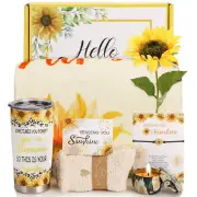 Sunflower Gifts for Women, Care Package for Women, Get Well Soon Gift Baskets fo