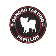 Danger Farting Papillon Sticker