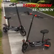 Foldable Off-Road Electric Scooter 1500W/2000W 10"/11" Tyre 40-50KM E-Bike