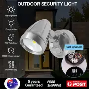 LED Security Light 15W Garage Floodlight IP56 Weatherproof 5000K Daylight Chrome