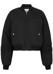 Isabel Marant étoile Bessime Ruched Cotton-blend Bomber Jacket - Black - 38 (UK10 / S) 38 (UK10 / S)