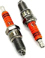 1pcs/2pcs Spark Plug D8TC Motorcycle Ignition Spark Plug Compatible with 125cc 150cc 200cc CG125 CG150 CF250 ATV Quad Scooter Pit Dirt Bikes(2pcs Red Smoke)