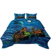 Cool Farewell Party Pirate Ship and Mermaids Coverlet