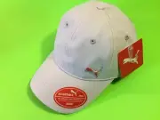 New PUMA OSFA Adjustable Adult Snapback Hat ONE SIZE Grey/Coral