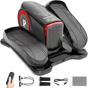 Under Desk Elliptical Machine, Elliptical Leg Exerciser with Bluetooth Speaker, 12 Adjustable Speeds, Auto & Manual Modes, Remote Control & LCD Touchscreen Ideal for Seniors