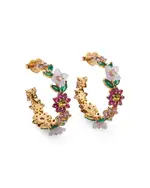 kate spade new york Stone & Resin Flower Hoop Earrings