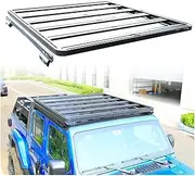 4X4 Aluminum Alloy Luggage Carrier Roof Rail Basket Car Roof Racks Compatible for Jeep