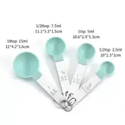 4Pcs Measuring Spoon Set Durable Stainless Steel Handle Cook Cup coffee New