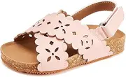 [BMCiTYBM] Toddler Boys Girls Sandals Open Toe Arch Support Slides Adjustable Straps Cork Footbed Slippers for Indoor Outdoor