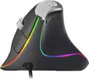 M504 Wired Vertical Mouse USB Ergonomic RGB 4 DPI Adjustable for PC Mac Laptop