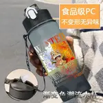 [特價]新款海賊王同款水杯路飛艾斯漸變塑膠水杯字男女高檔水壺夏天學生