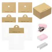50 Pcs Jewelry Display Bags Package Bag with Mini Stapler and Staple, Brown