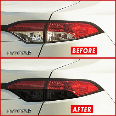 FOR 20-25 Toyota Corolla Sedan Tail Light Turn Signal & Reverse SMOKE Vinyl Tint (for: Toyota)