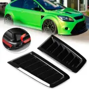 2x Gloss Black Universal Car Hood Bonnet Vent Scoop Cover Air Flow Intake Trim