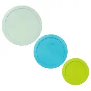 Pyrex 7402-PC Muddy Aqua 7201-PC Surf Blue 7200-PC Edamame Green Storage Lids