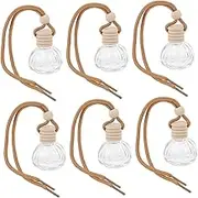 Garneck 6pcs Decorative Car Diffuser Bottles Empty Perfume Bottles for Air Freshener Aromatherapy Diffuser for Car Travel Home Keep Air Fresh and Sweet