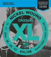 10 Sets D'Addario EXL158 Nickel Wound Baritone Light 13-62 or Heavy Drop Tuning