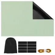 1 Set Portable Blackout Curtains 54" x 39" Thermal Window Drapes, Green