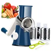 Rotary Cheese Grater Hand Crank, Kitchen Shredder Speed Mandolin Slicer Nut