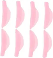 Baluue 4 Pairs Hot Eyelash Patch Brow Lamination Portable Lash Cleanser Lash Separator Tool Lash Clusters Kit Curler Applicator Wands Eyelashes Lifting Rods Brushes Micro Silica Gel Pink