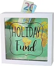 Out of the blue Holiday Fund Money Box, White, 15 cm
