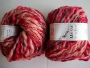 Crystal Palace Musique wool blend yarn, Valentine, lot of 2 (65 yds each)