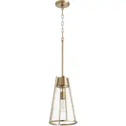 Quorum International 826-80 Fort Worth Mini Pendant Aged Brass