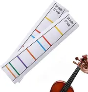 2 Sheets Transparent 3/4 Violin Finger Guide Finger Guide Position Decal Label Markers Accessory for Violin Practice Beginners (3/4)