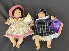 Vintage GiGo Toys My Pals 2 Bean Bag Kids Vinyl Baby Doll 8" Tags sad face lot2