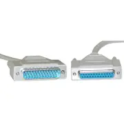 6ft Null Modem Cable DB25 Male to DB25 Female 8 Conductor UL Rated 10D3-08206