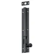 Plain Barrel Bolt with Long Throw, Matte Blk