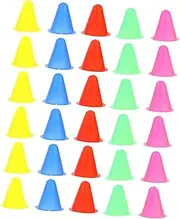 STOBOK Football Flexibility Training Cones 30pcs Plastic Training Cones for Boys and Girls Skating Markers