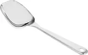 Luxshiny Deep Bowl Stainless Steel Ladle Large Handle Serving Spoon Square Serving Spoon for Hotels Buffets