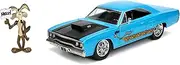 Jada Toys Looney Tunes - 1970 Plymouth Road Runner 1:24 Scale Diecast Car with Wile E Coyote Figure