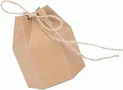 Haofy 50Pcs Innovative Candy Box DIY Paper Candy Container Bag with Hemp Rope for Wedding Party Baby Shower