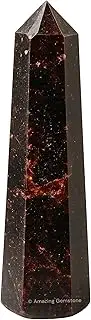 [Amazing Gemstone] Garnet Crystal Towers ~ Natural Healing Crystal Point Obelisk for Reiki Healing and Crystal Grid (2" to 3" INCH)