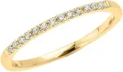 [Stackable Knuckle Rings] (10.25) - 10k Yellow Gold Dainty Diamond Stackable Ring
