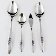 ROSE SHADOW by Oneida Community 4 Piece Serving 18/8 NEW NEVER USED made Set USA
