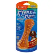 2 Pack Hartz Chew N Clean Dental Duo Dog Chew Toy, Medium, Bacon Flavor