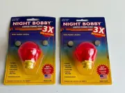 LOT 2 Night Bobby Lighted Fishing Float, Red Small, With Rattlin' Action