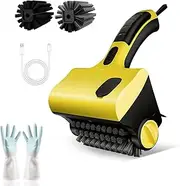 Saker Sakerplus Electric Grill Cleaner: Cordless Rechargeable Grill Clean Brushes Automatic Robot for Outdoor BBQ - 360° Rotating Cleaning Brush with Replacement Bristles (2PC)