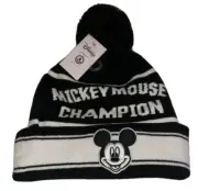 NEFF Mickey Mouse Champion Beanie Hat Men OSFM Black White w Logo Disney Skate
