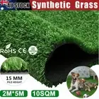 2x5M OUTDOOR Artificial Grass Synthetic Fake Lawn 10SQM Turf Plastic Plant 15mm