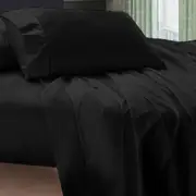400TC Egyptian Cotton Sheet Set Jet Black